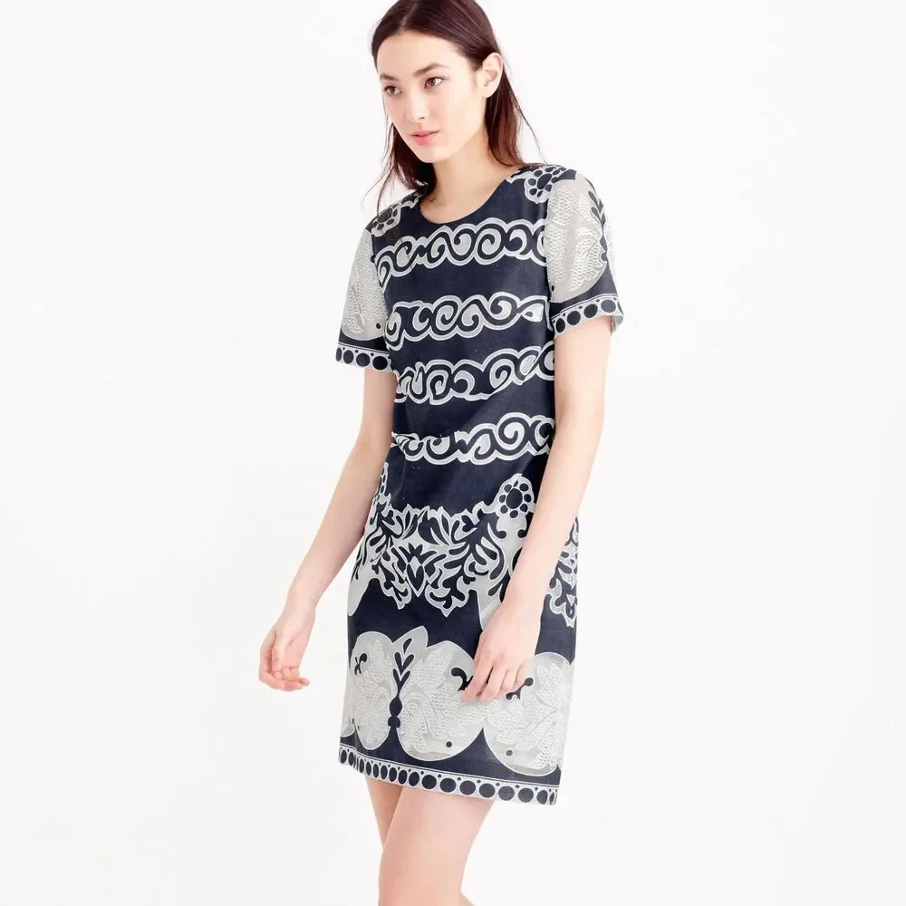 J. Crew Petite Short-sleeve Shift Dress size 2